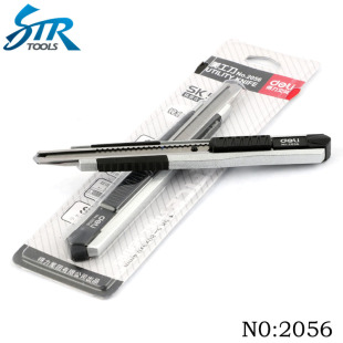 得力正品 2056鋅合金裁膜刀美工刀碳鋼材質(zhì)刀片汽車貼膜小刀60度角
