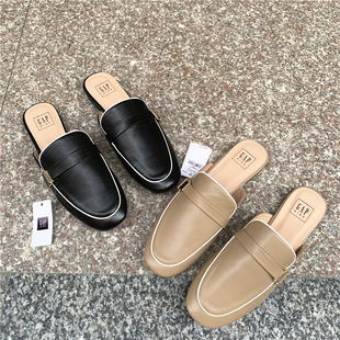 舒适时尚 欧美 懒人鞋 网红凉拖2021年新款 外穿ins潮 包头半拖女夏季