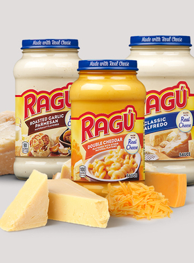 美国进口Ragu乐鲜双重奶酪切达芝士酱调味酱意面酱汉堡炸鸡三明治