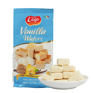 爱利地Lago意大利进口威化饼干香草味网红小吃零食办公居家追剧