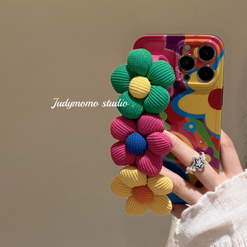 韩国ins风花朵腕带手机壳适用iPhone14promax苹果12新款13硅胶防摔11,3C数码配件,手机保护套/壳,淘宝优惠券,粉丝福利购,淘宝优惠卷