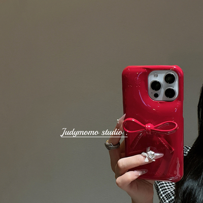 韩国ins立体肥皂壳少女蝴蝶结壳