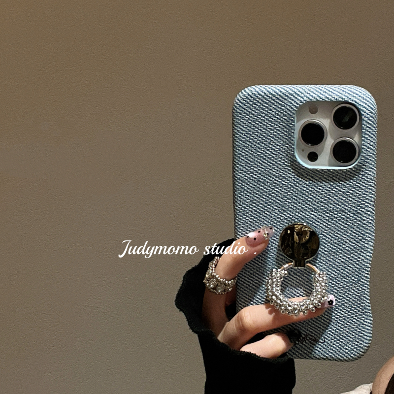 韩系ins简约指环支架牛仔皮套16