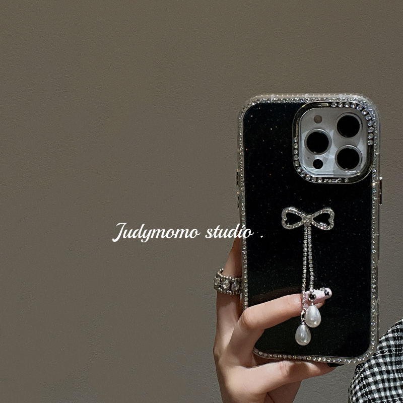 ins星辰细闪钻气质蝴蝶结手机壳