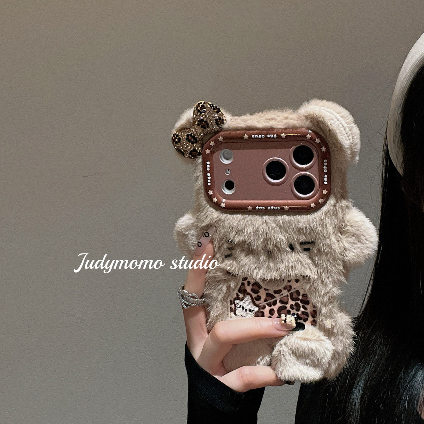 秋冬ins毛绒立体KT卡其棕适用17pro苹果新款iPhone16防摔硅胶15promax全包少女14毛绒绒壳,3C数码配件,手机保护套/壳,淘宝优惠券,粉丝福利购,淘宝优惠卷