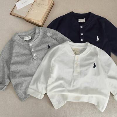2025儿童T恤潮牌打底衫圆领polo