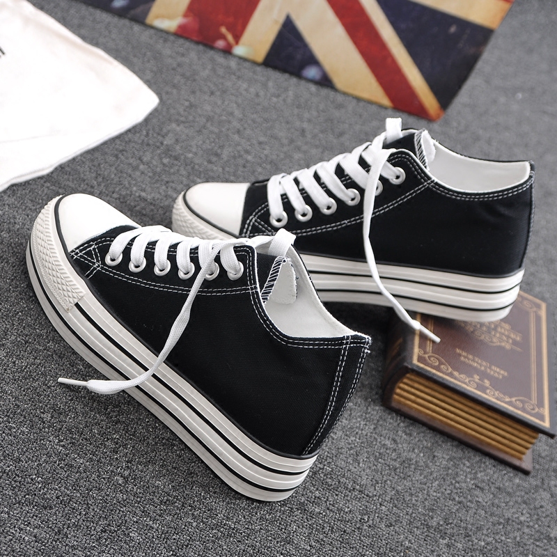Global Inner raised canvas shoes 2022 new pattern Versatile Korean Edition student Trifle with The thickness of the bottom leisure time White skate shoesin the Women's Shoes, Canvas shoes  category - from Buy2taobao.com to provide professional Taobao agent buy service