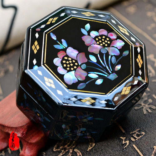 平遥贝壳镶嵌古装戏胭脂盒