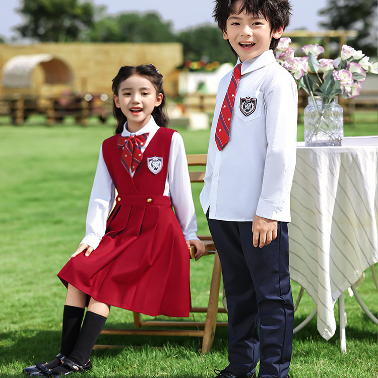 元旦学院风小学生校服jk红色背带裙女儿童合唱朗诵演出白衬衫套装,童装/婴儿装/亲子装,校服/园服,淘宝优惠券,粉丝福利购,淘宝优惠卷