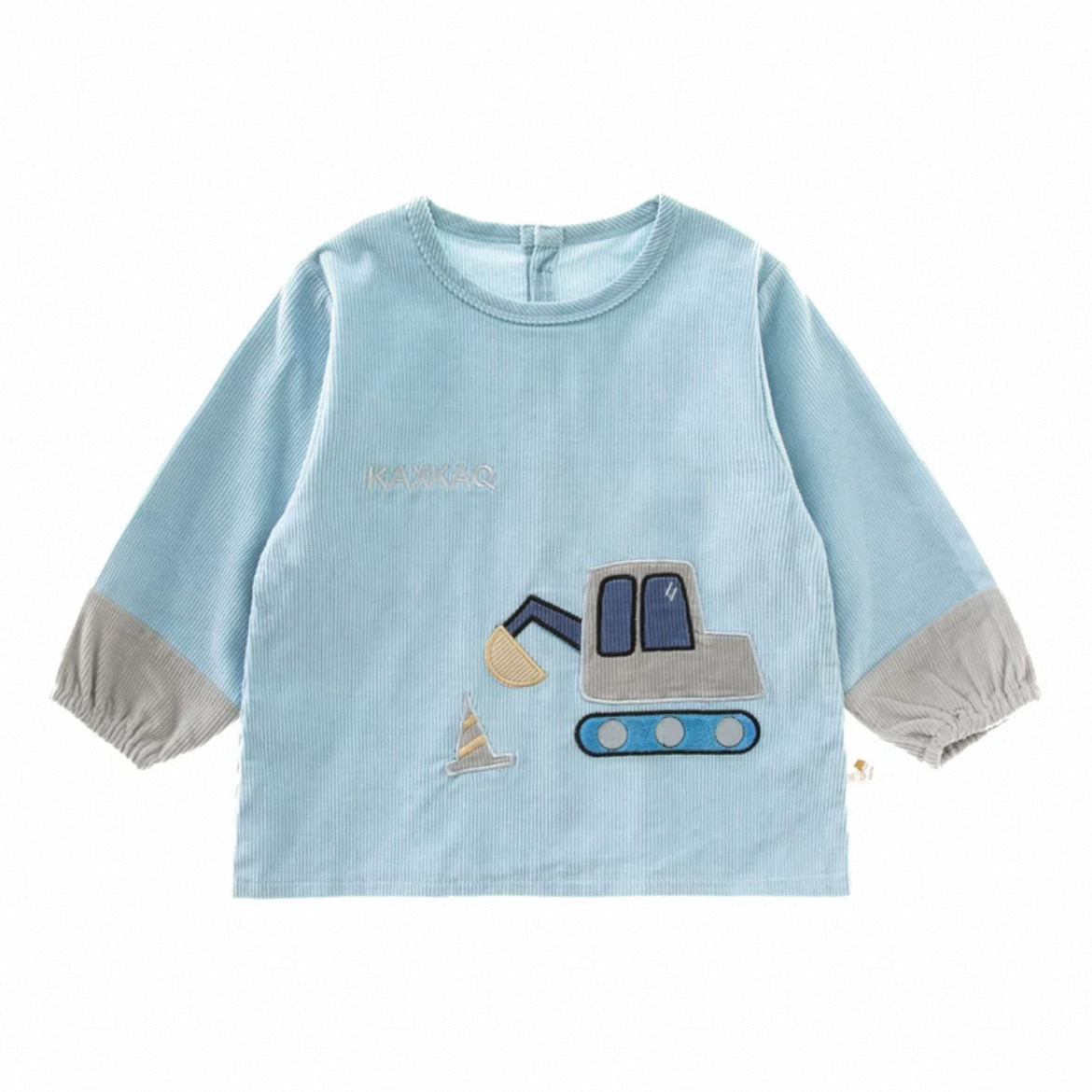 男童灯芯绒挖土机罩衣