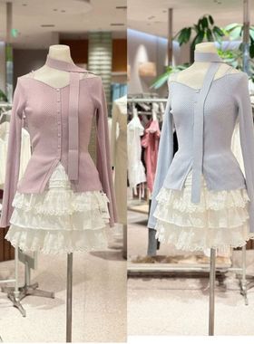 【亿百】2025秋冬日系新品高腰芭蕾风甜美荷叶边蛋糕短裙裤25210