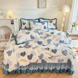 Коралловый удерживающий тепло комплект, простыня, корейский пододеяльник, увеличенная толщина, 4 предмета