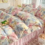 Коралловый удерживающий тепло комплект, простыня, корейский пододеяльник, увеличенная толщина, 4 предмета