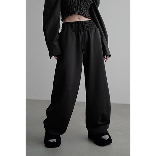 无以幻象休闲打揽腰阔腿裤