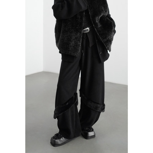 无以幻象毛圈针织裤