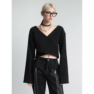 针织衫 无以幻象 套头衫 坑条X长袖 T恤 WUYIHUANXIANG