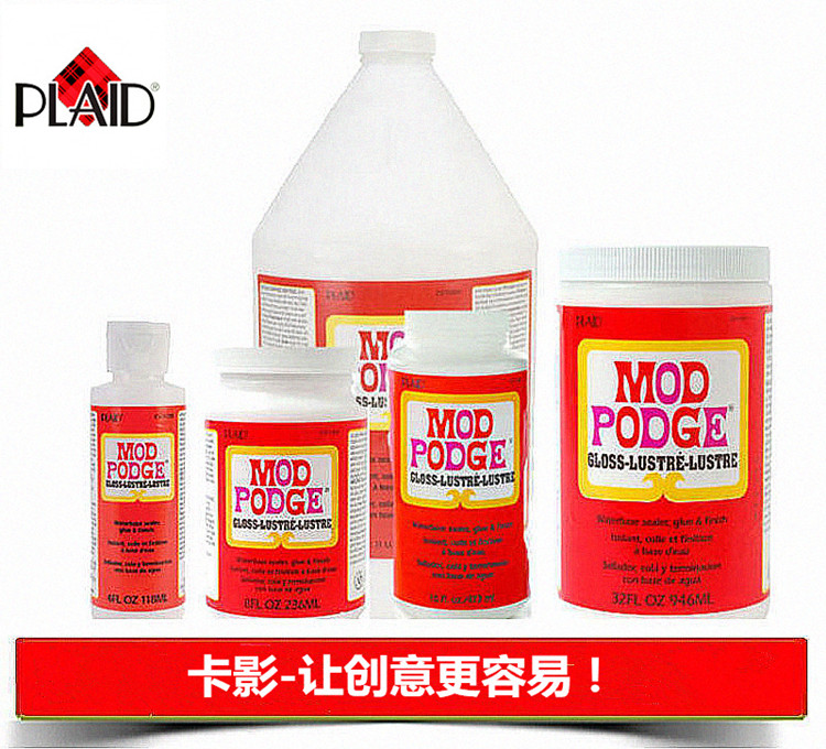 mod podge流体画摩宝胶照片木板转印干花封护胶水DIY手工胶水高光