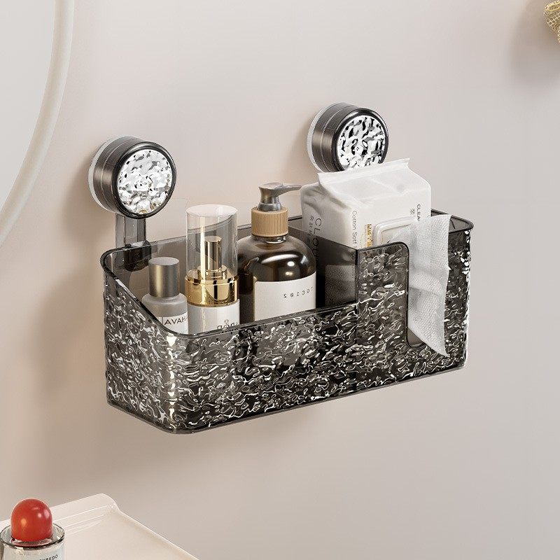 吸盘洗脸巾收纳盒卫生间纸巾盒壁挂式浴室厕所化妆品收纳置物架