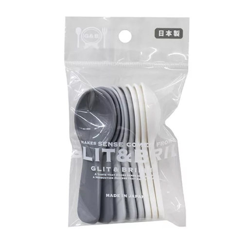 日本儿童冰淇淋勺塑料耐摔厚实餐具勺甜品小勺子酸奶勺8个装