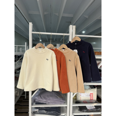 中大童贴身含羊毛蚕丝圆领打底衫