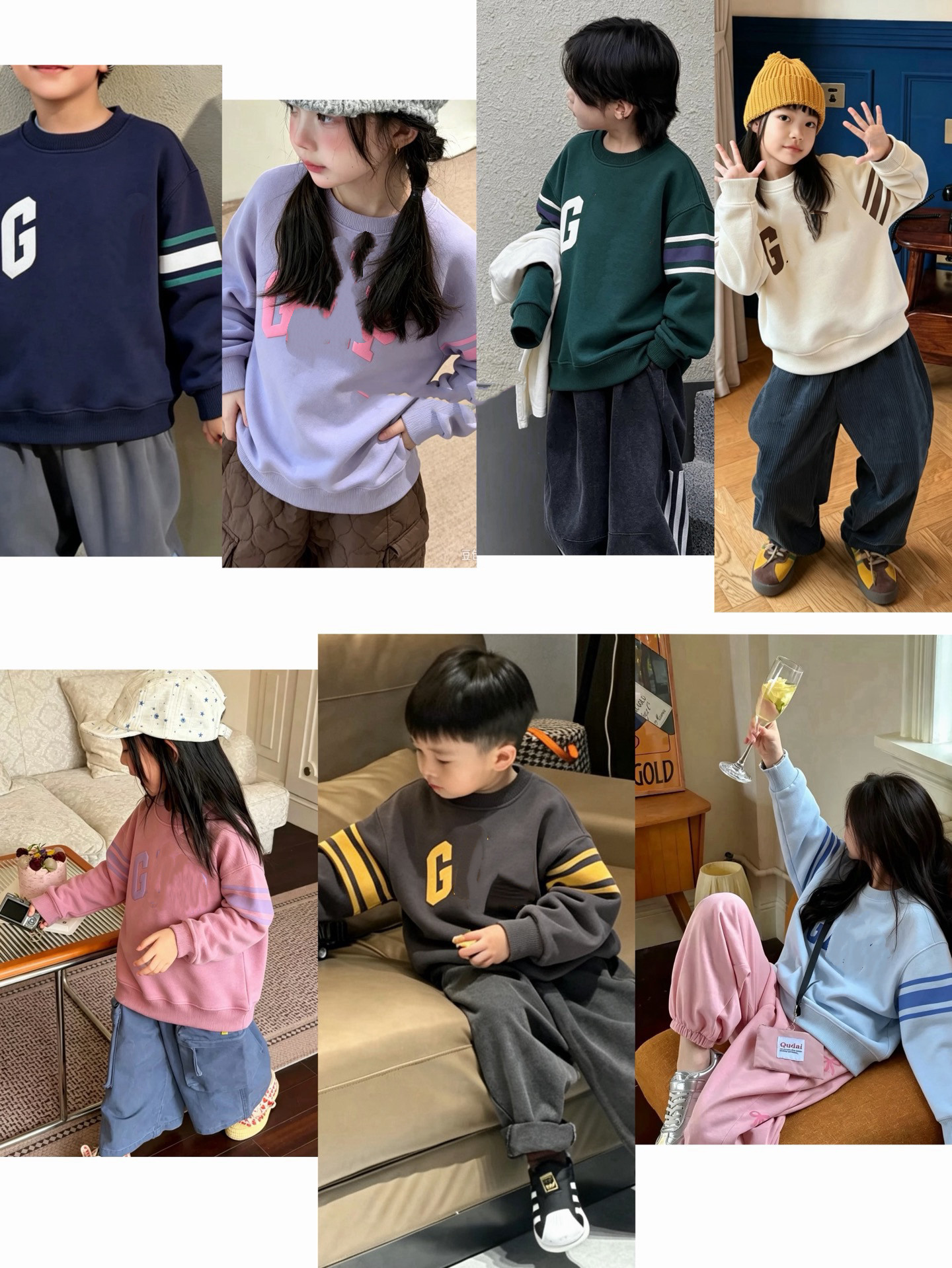 儿童秋冬保暖加绒卫衣男女童休闲百搭套头衫中大童上衣外贸童装