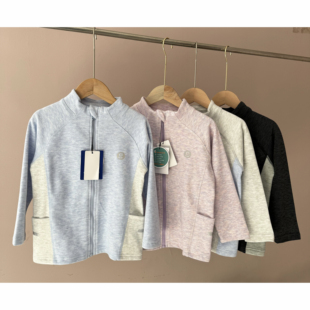 26年早春【糯糯衣开衫】轻柔软糯抗起球 中大童运动休闲拉链外套