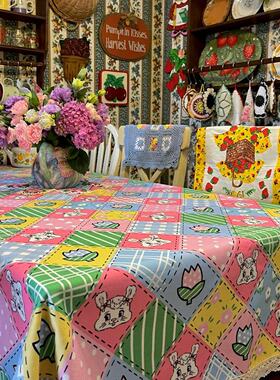 洋菓子SweetHome原创经典拼布田园乡村桌布防水布艺窗帘野餐多用