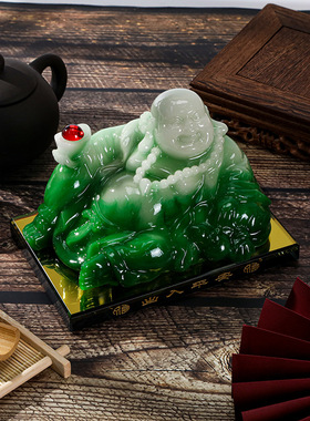 邹葵树脂中式新款弥勒佛装饰摆件