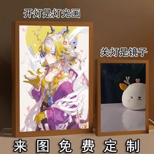 明日方舟周边手办灯光画阿米娅凯尔希陈小夜灯相框礼物氛围灯摆件