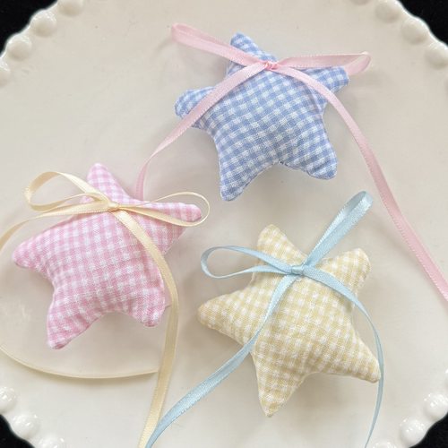 甜美格子星星充棉飘带蝴蝶结配件发夹手机壳箱包鞋袜服装DIY饰品