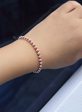 情侣纯银转运珠幸运绳