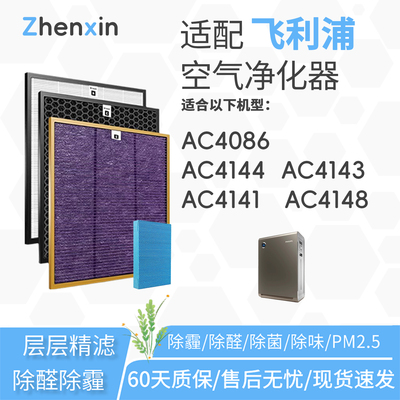 适配飞利浦PHILIPS空气净化器AC4086滤网AC4148滤芯AC4144/43/41