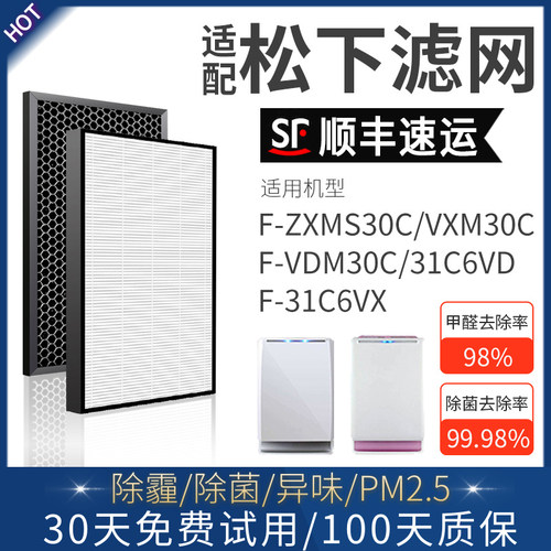 适配松下空气净化器滤芯F-VXM/31C6VX/VDM30C/31C6VD过滤网ZXMS30