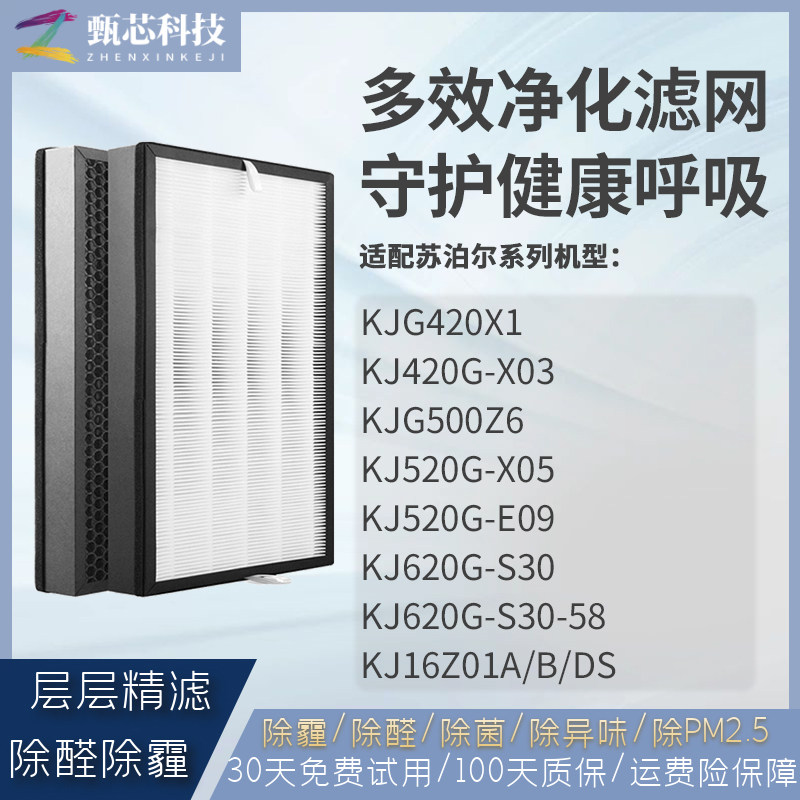 适配苏泊尔KJ620G-S30空气净化器16Z01A/B/DS滤芯420G-X1/03滤网