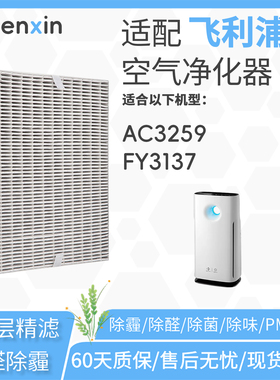 适配飞利浦PHILIPS空气净化器AC3259过滤网Y3137滤芯3000i系列