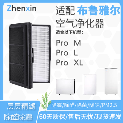适配Blueair布鲁雅尔空气净化器滤芯Pro M L XL复合滤网SmokeStop