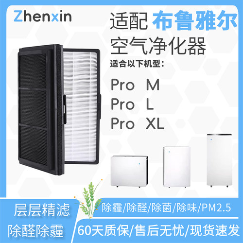 适配Blueair布鲁雅尔空气净化器滤芯Pro M L XL复合滤网SmokeStop