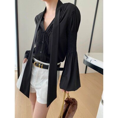 司南轻熟优雅风法式褶皱设计感