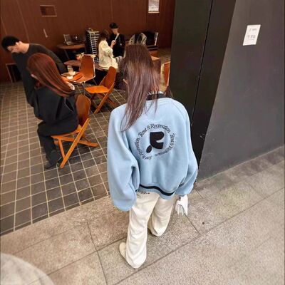 逗号刺绣ecr夹克ea服韩系reRR风
