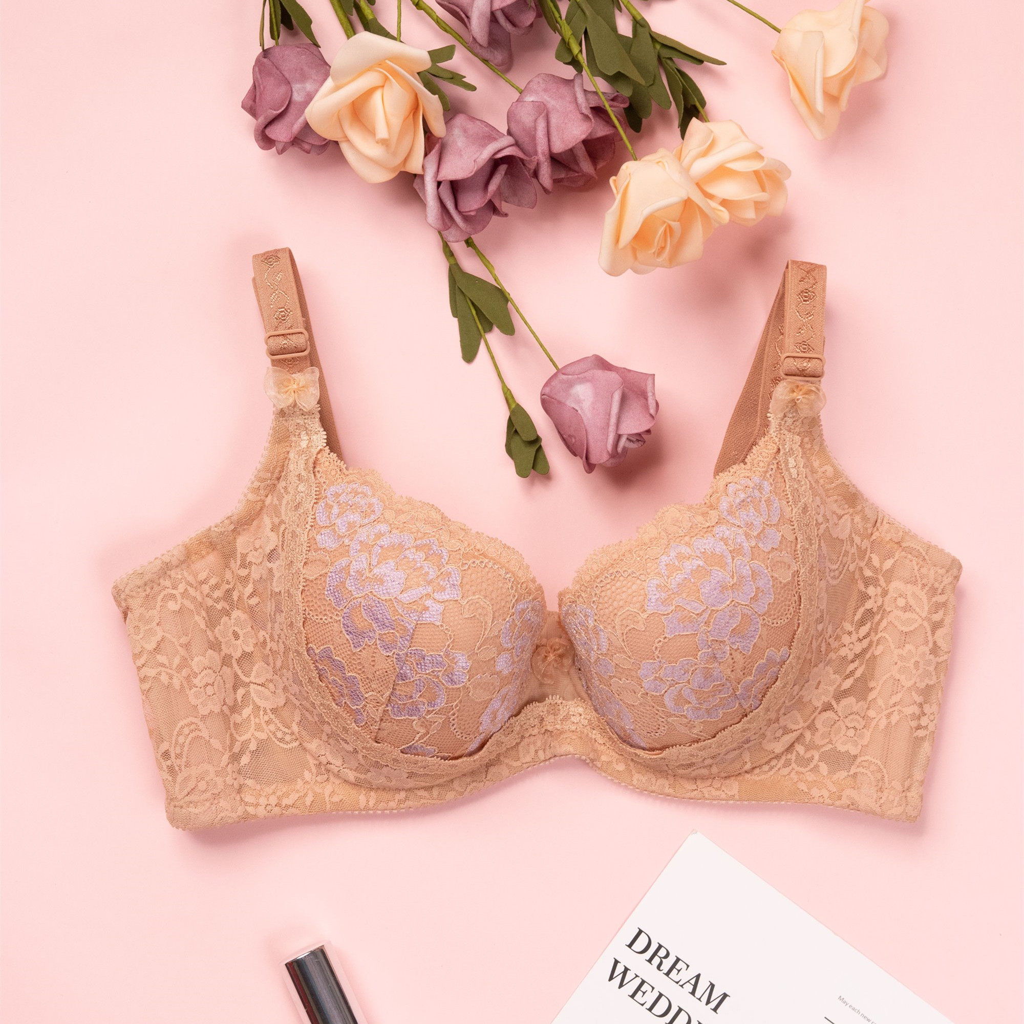 正品台湾内衣罗密欧文胸调整型蕾丝集中聚拢上托侧收副乳伊莉薇儿