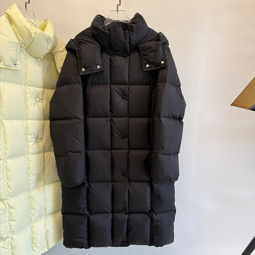 高端长款新国标羽绒服女过膝保暖