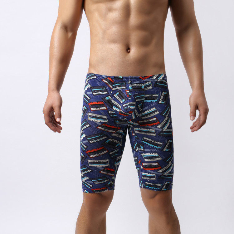 男士涤纶印花U凸低腰运动内裤