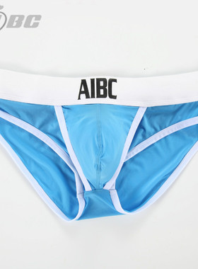 AIBC男士内裤 弹性锦纶冰丝太空舱一体吊环宽筋低腰三角裤A002-SJ