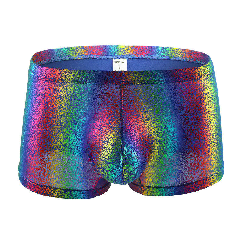 男士舞台涤纶U凸低腰平角裤