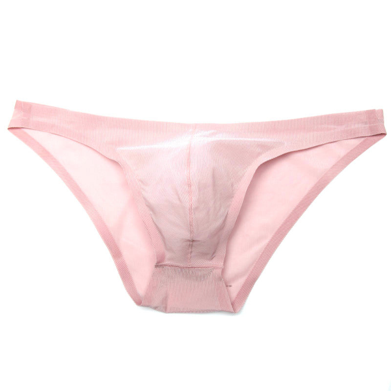 涤纶轻薄罗纹布丝滑低腰男士内裤