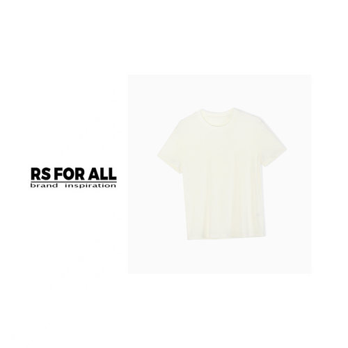 RS FOR ALL  莫代尔桑蚕丝简约款绵羊毛T恤上衣RSJM7972