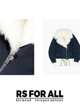 RS FOR ALL 90鹅绒大毛领收腰鹅绒服RSQY332