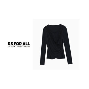 亚麻设计感蕾丝长袖 ALL 上衣RSZMS6686 FOR