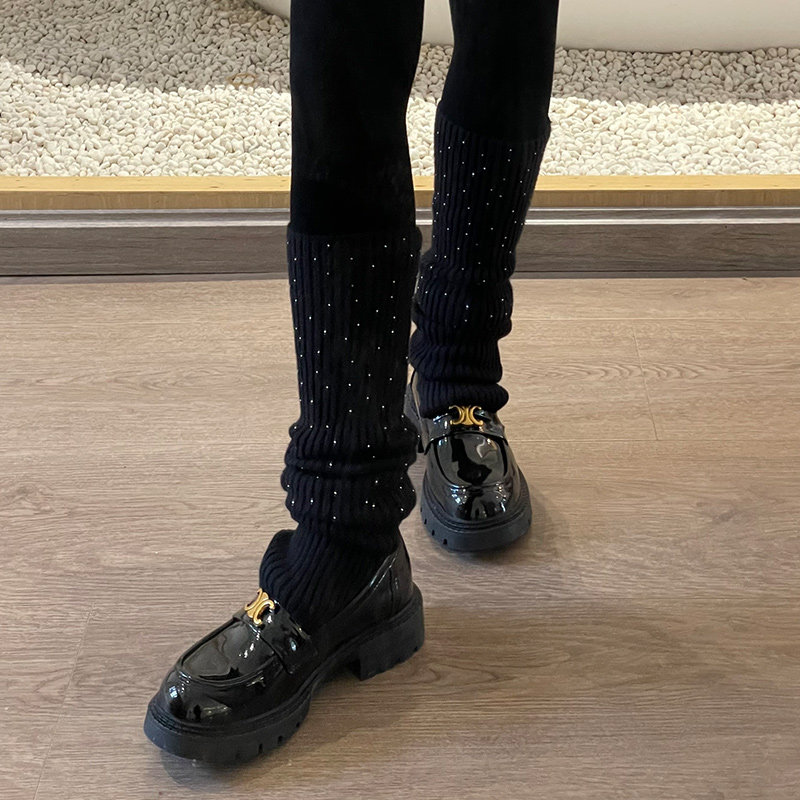 梨鹿 ins时尚烫钻羊毛加长保暖堆堆袜套bling护腿靴套中筒袜秋冬,女士内衣/男士内衣/家居服,中筒袜,淘宝优惠券,粉丝福利购,淘宝优惠卷