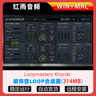 装饰音LOOP合成器 – Loopmasters Khords WIN+MAC